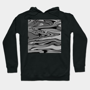 Swirls- Black and White Hoodie